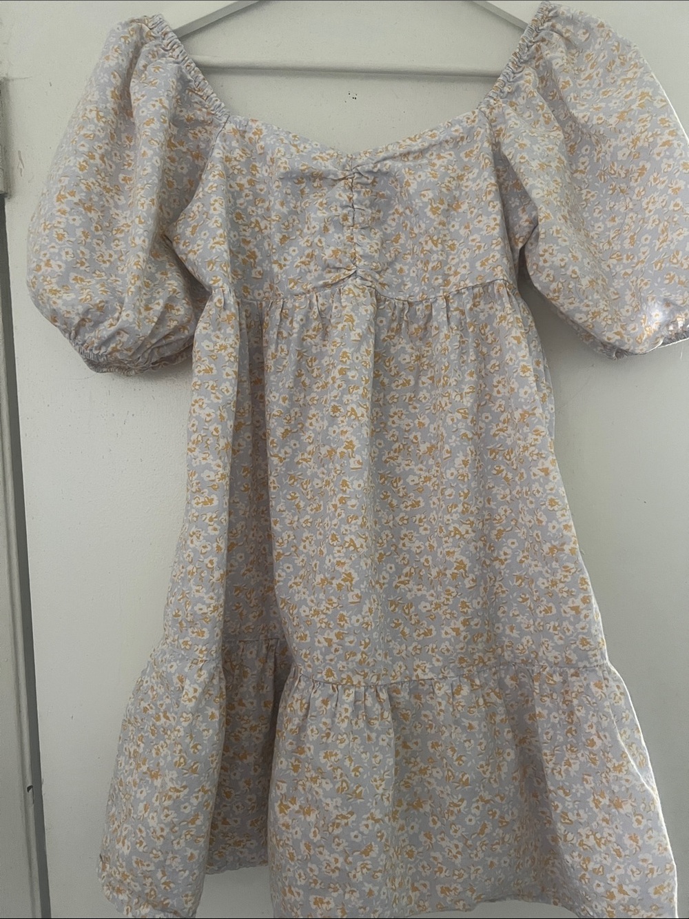 Billabong Puff Sleeve Mini Dress babydoll cottagecore